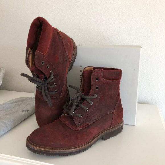 brunello cucinelli suede boots